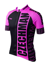 Cyklistický dres - Růžová - Dámský cyklistický dres strana