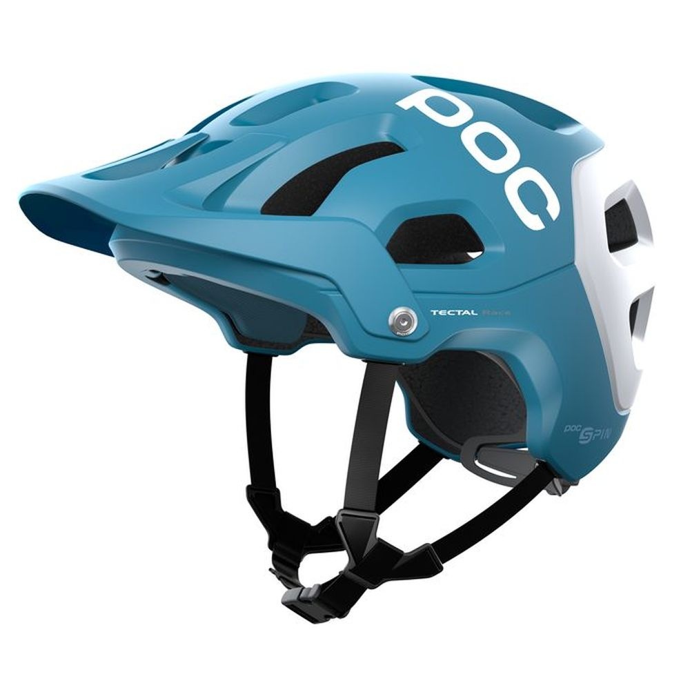 Cyklistická helma POC Tectal Race SPIN Basalt Blue/Hydrogen White Matt 